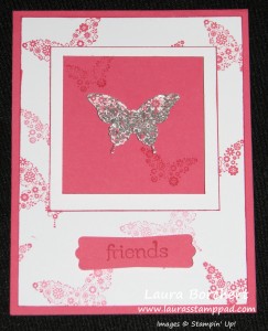 Butterfly Shaker Card, www.LaurasStampPad.com