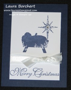 Manger Christmas Card, www.LaurasStampPad.com