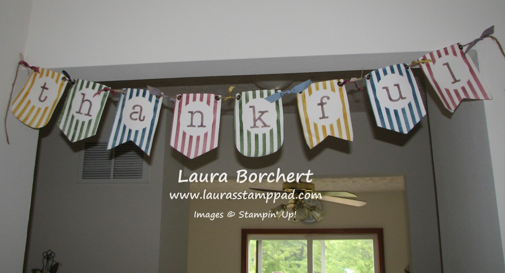 Thankful Banner, www.LaurasStampPad.com