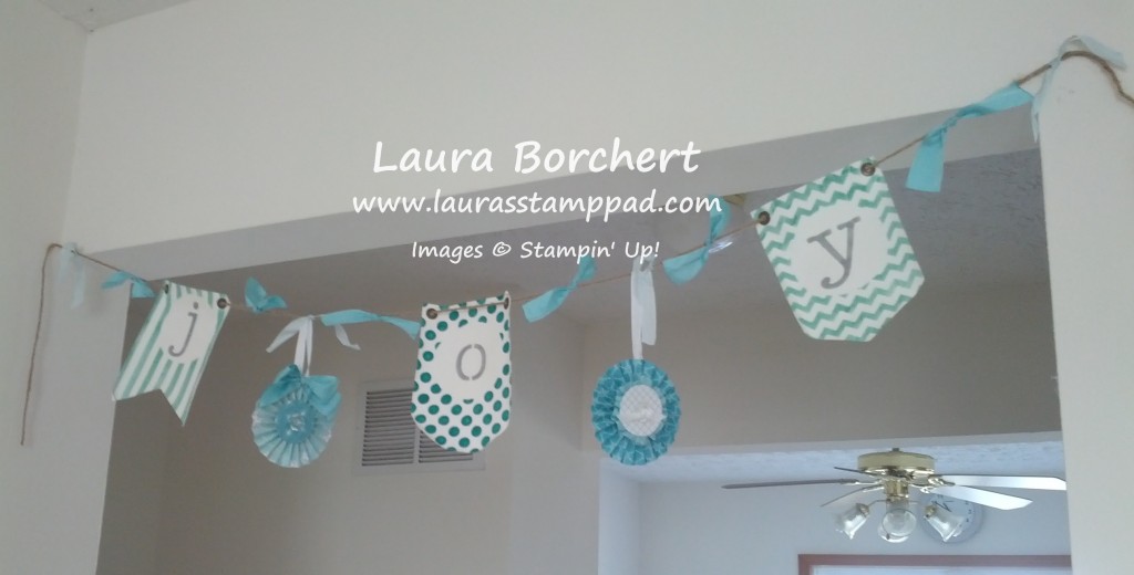 Joy Banner, www.LaurasStampPad.com