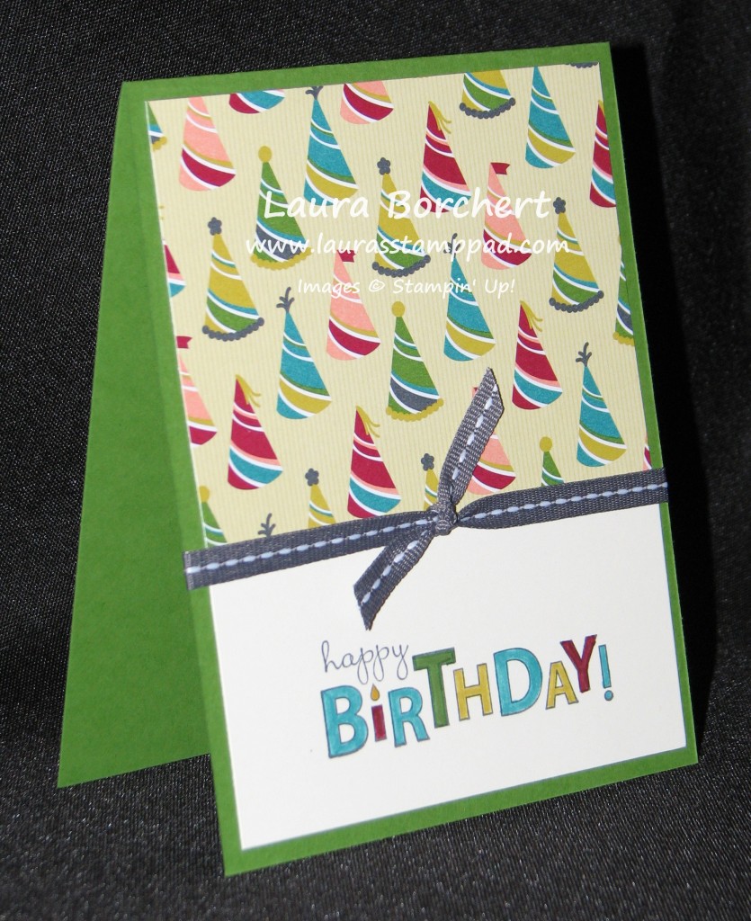 Birthday Basics & Bring On The Cake, www.LaurasStampPad.com