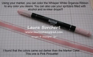 Color Ribbon with Markers, www.LaurasStampPad.com