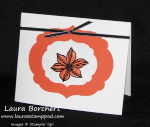 Black Flower Stained Glass Card, www.LaurasStampPad.com