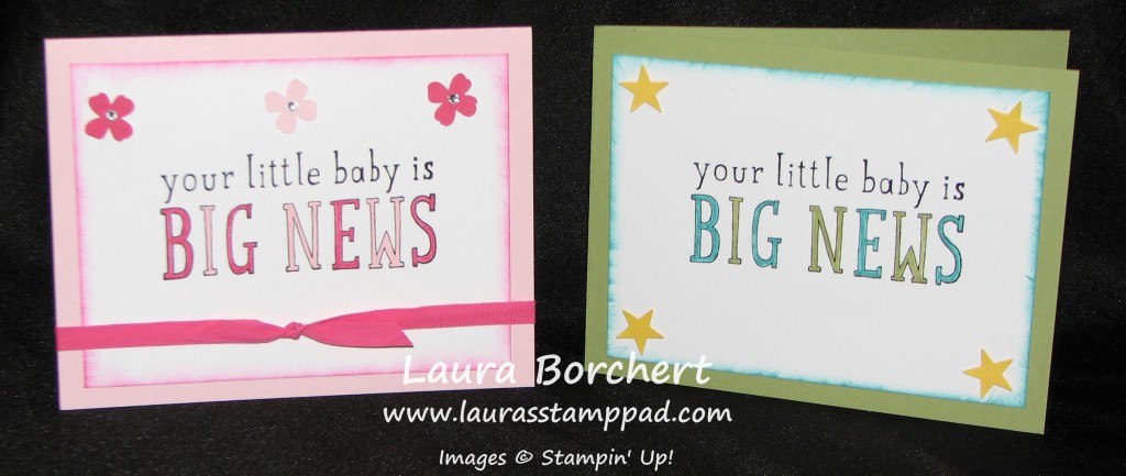 Big New Baby Cards, www.LaurasStampPad.com