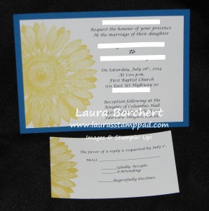 Sunflower Cards Wedding Suite, www.LaurasStampPad.com