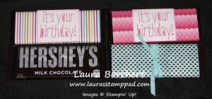 Birthday Hershey Bars, www.LaurasStampPad.com