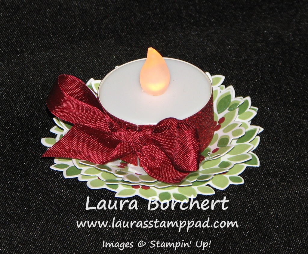 Wondrous Wreath Candle, www.LaurasStampPad.com