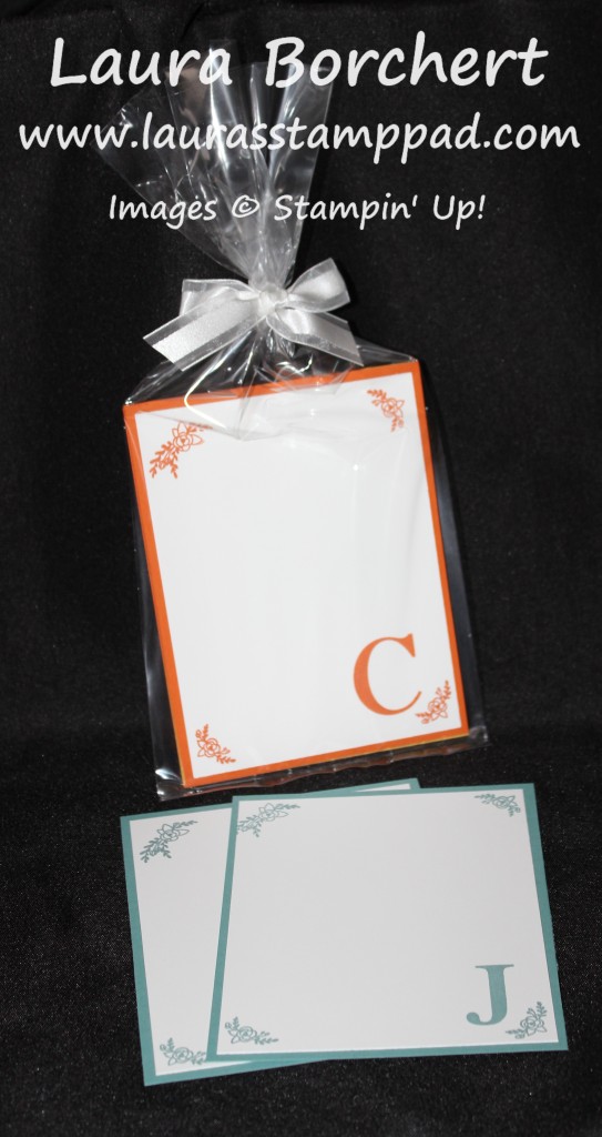 Sophisticated Serifs Note Cards, www.LaurasStampPad.com