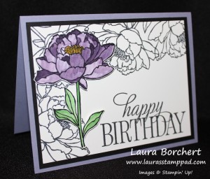 Purple Watercolor Flower, www.LaurasStampPad.com