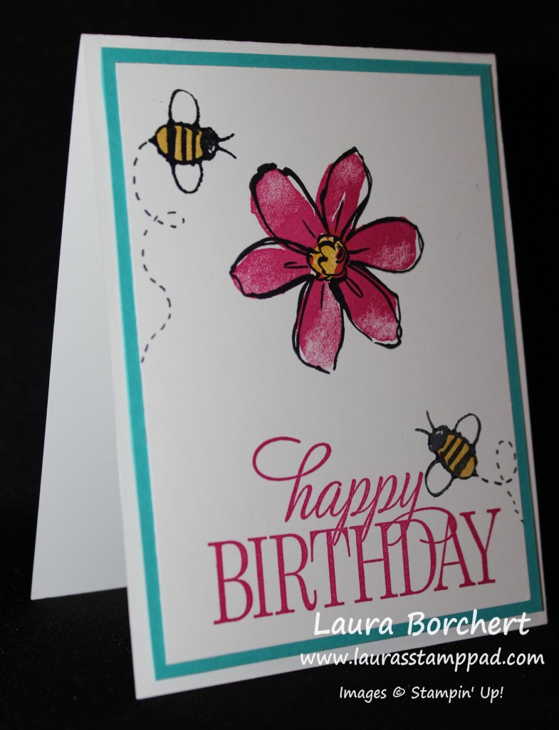 Bumble Bee Card, www.LaurasStampPad.com