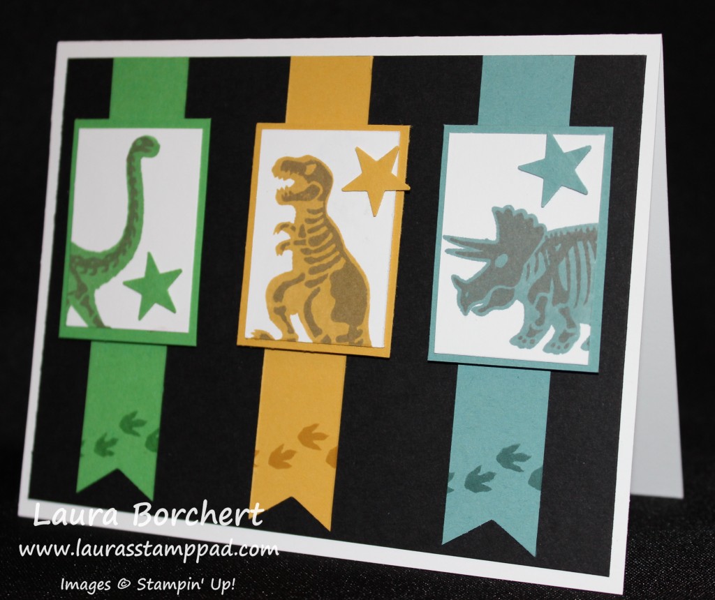 Dinosaur Kids Card, www.LaurasStampPad.com