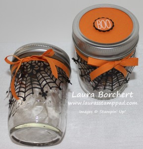 Spider Web Treat Jars, www.LaurasStampPad.com