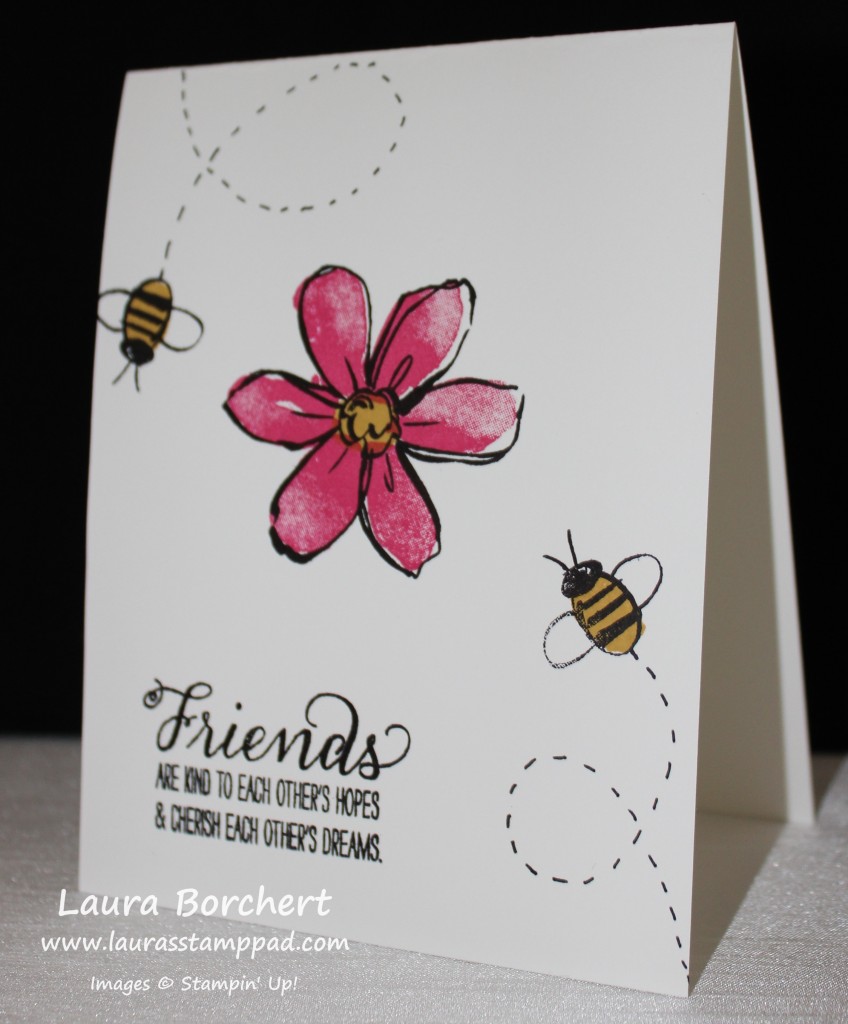 Bumble Bee Flower, www.LaurasStampPad.com