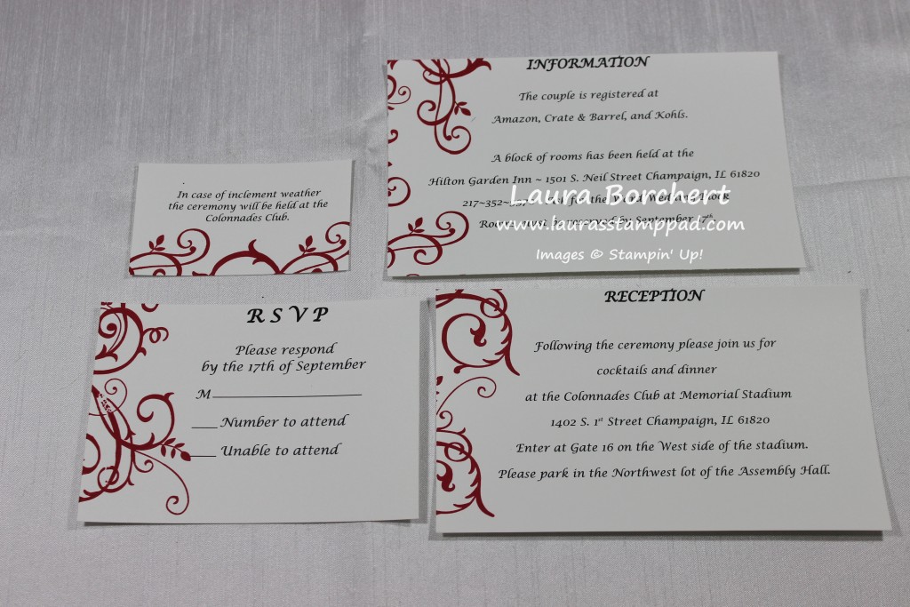 Pocket Cards for a Wedding Invite, www.LaurasStampPad.com