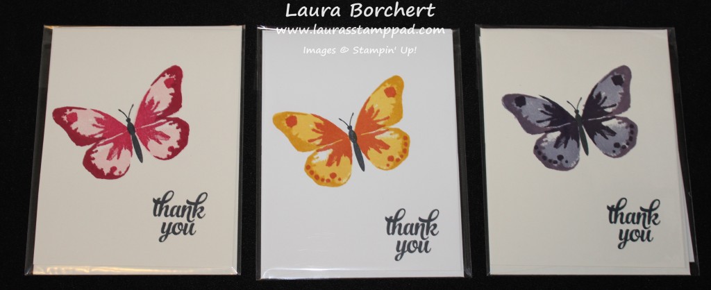 Butterfly Thank You, www.LaurasStampPad.com