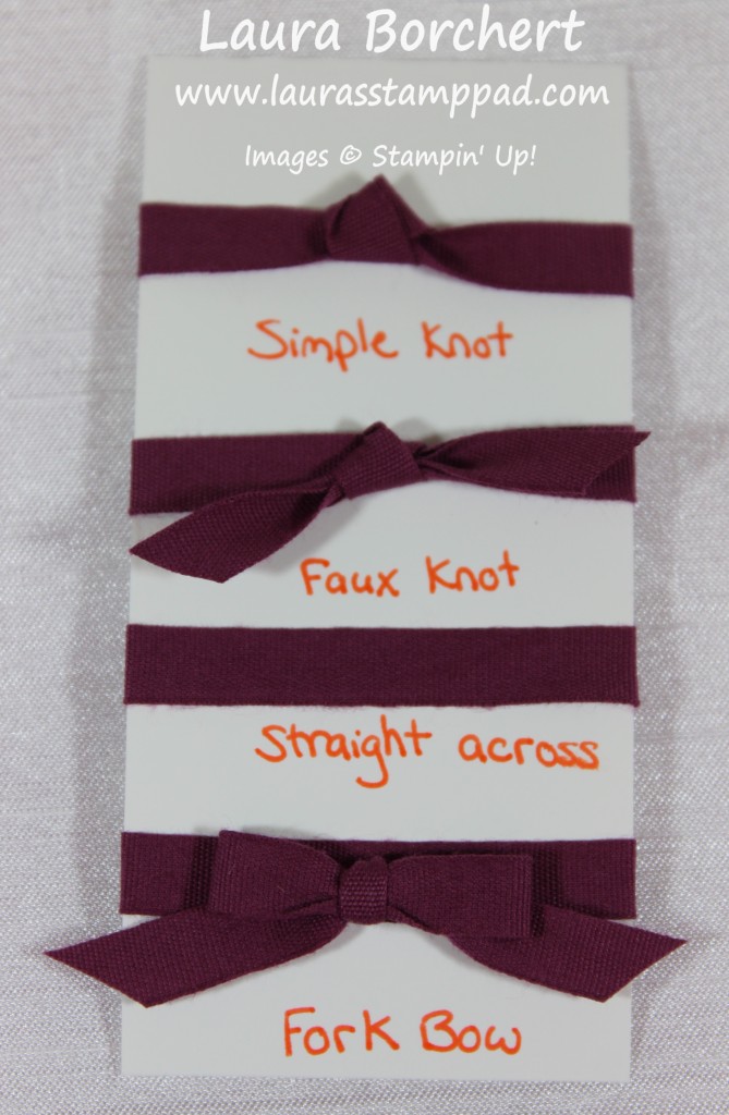 Types of Bows &.Knots, www.LaurasStampPad.com