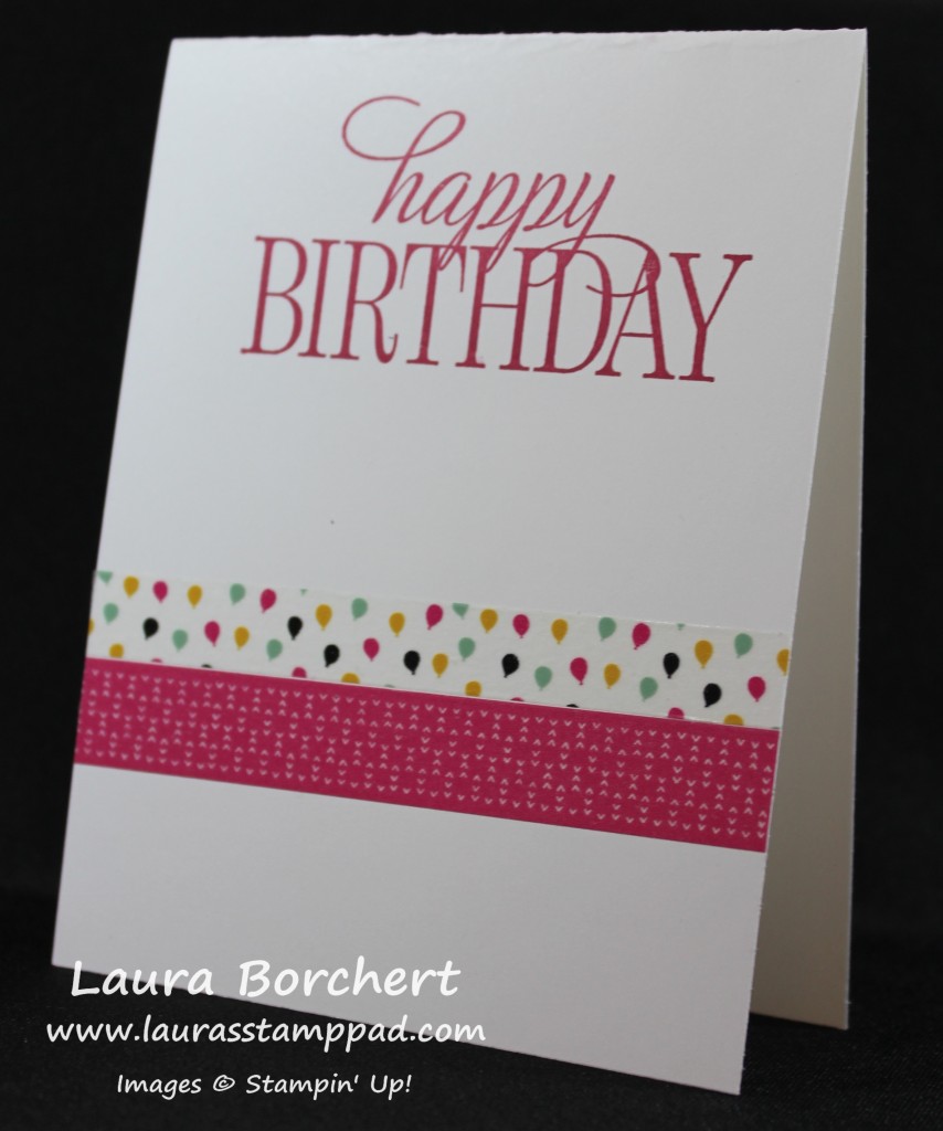 Birthday Washi Card, www.LaurasStampPad.com