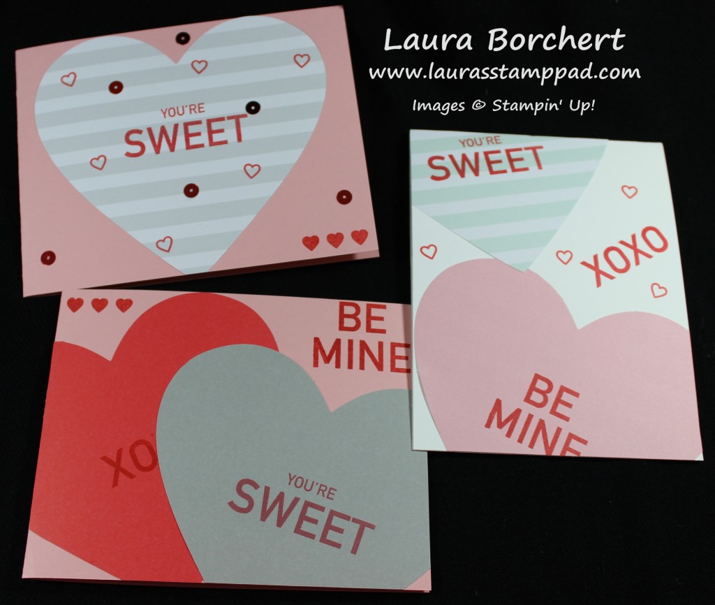 Conversation Heart Cards, www.LaurasStampPad.com