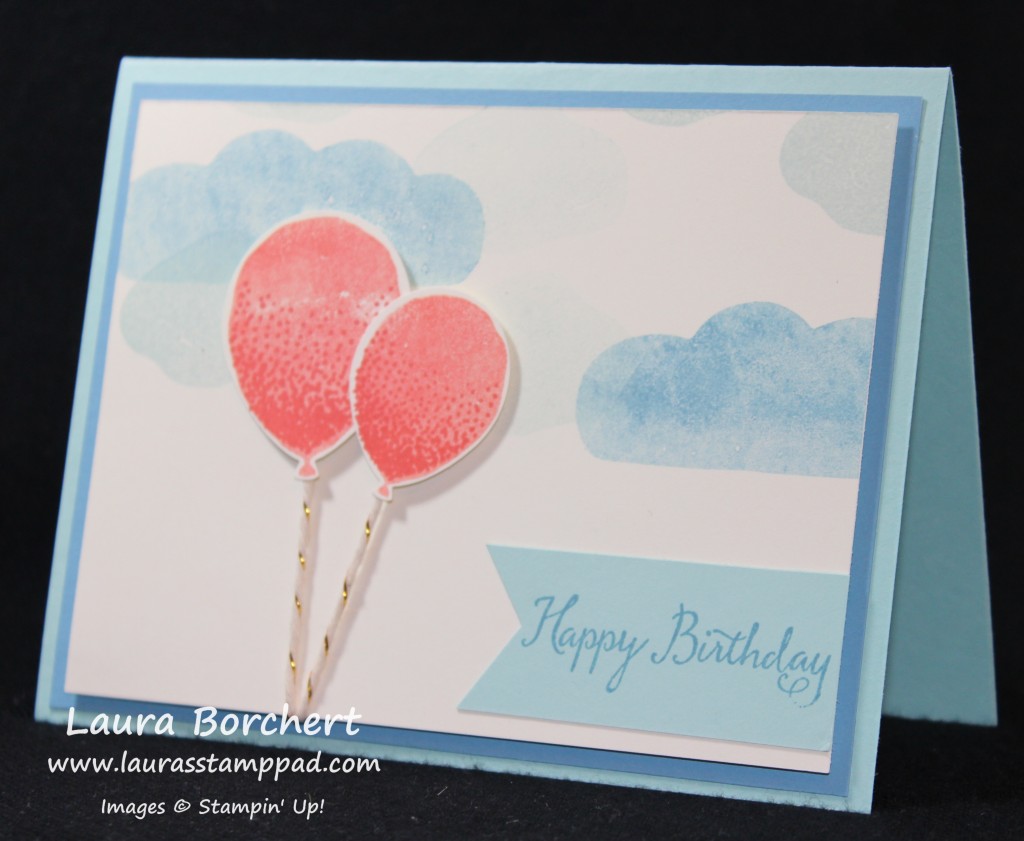 Coral Balloons & Clouds, www.LaurasStampPad.com
