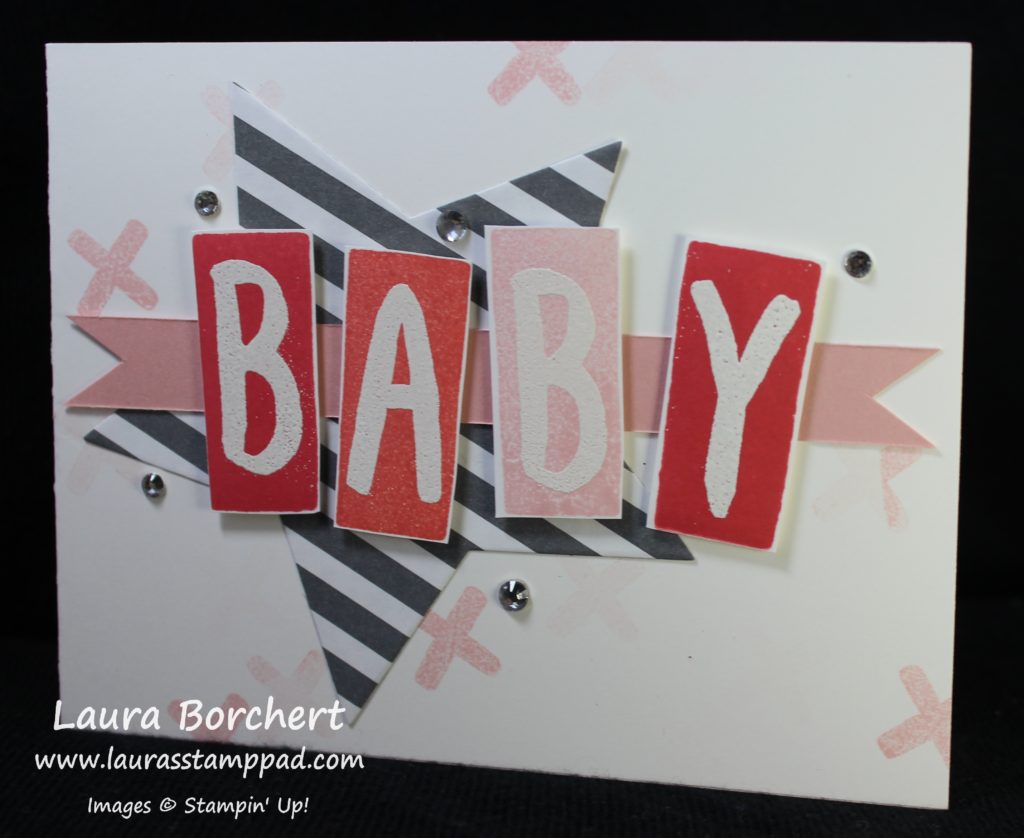 Baby Block Card, www.LaurasStampPad.com