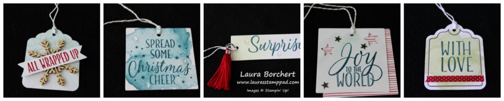Gift Tags for Christmas, www.LaurasStampPad.com