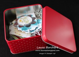 Christmas Tags in a Tin, www.LaurasStampPad.com