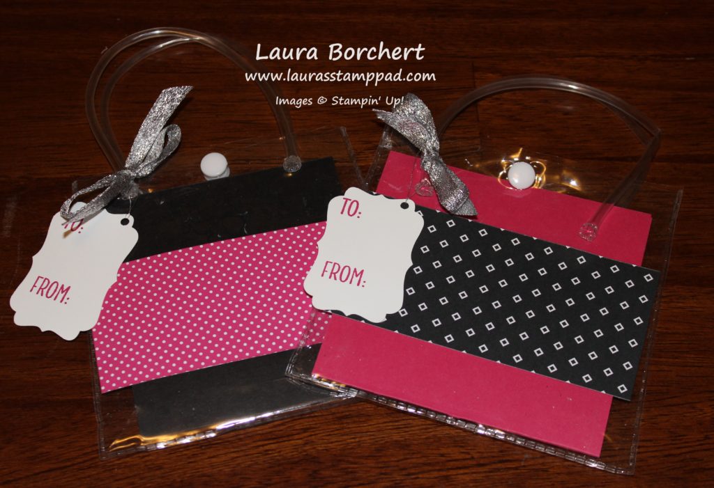 Black & Pink Gift Bag, www.LaurasStampPad.com
