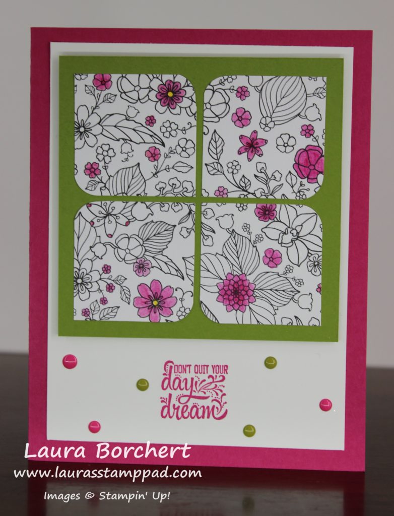 Coloring Flowers to Highlight, www.LaurasStampPad.com