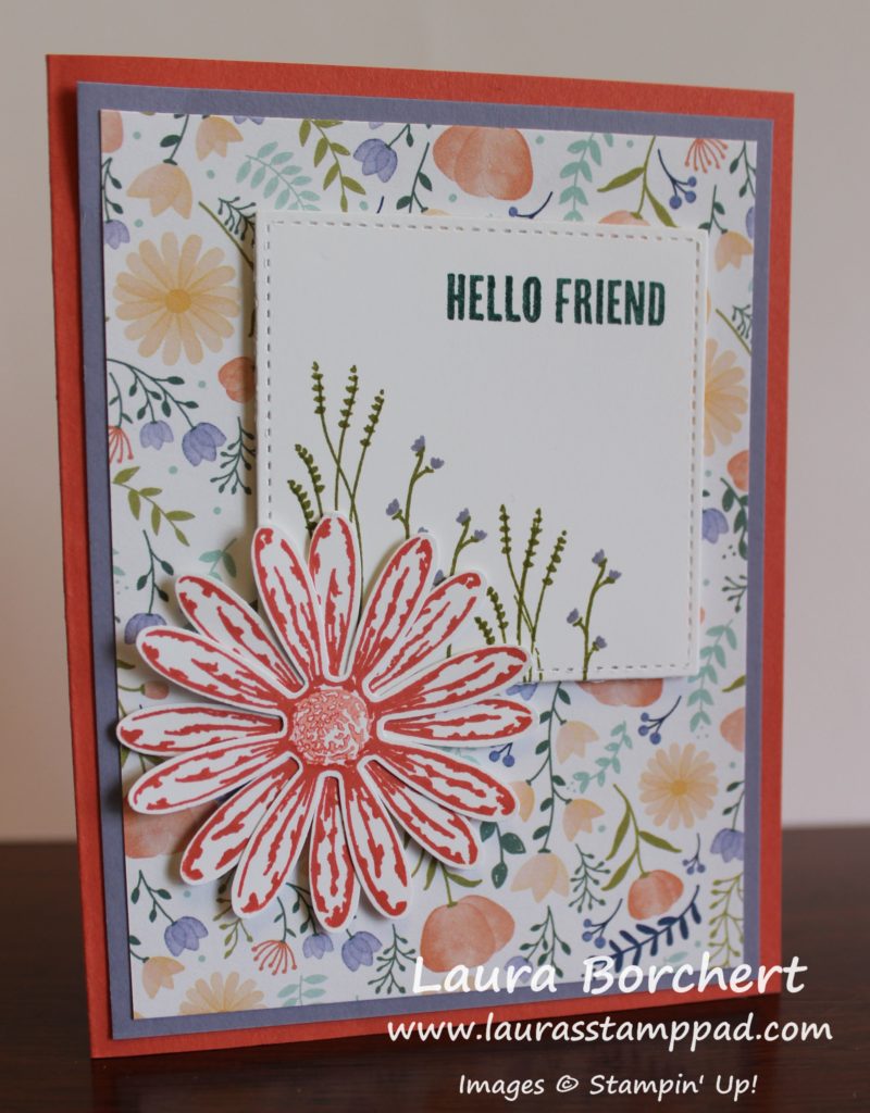 Hello Friend Daisy Card, www.LaurasStampPad.com