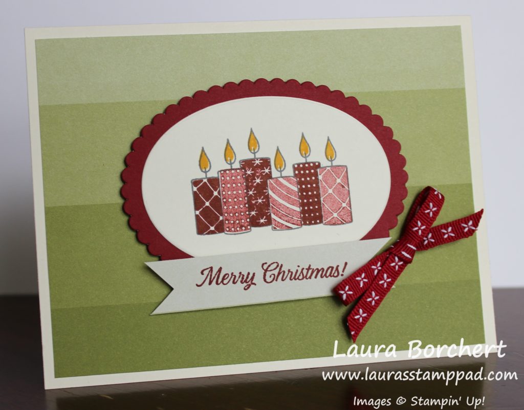 Christmas Candles, www.LaurasStampPad.com