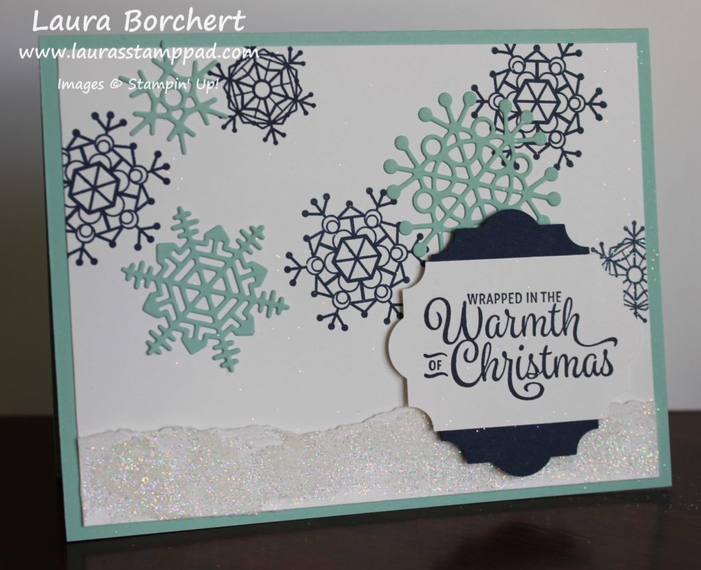 Adding Snow with Embossing Paste, www.LaurasStampPad.com