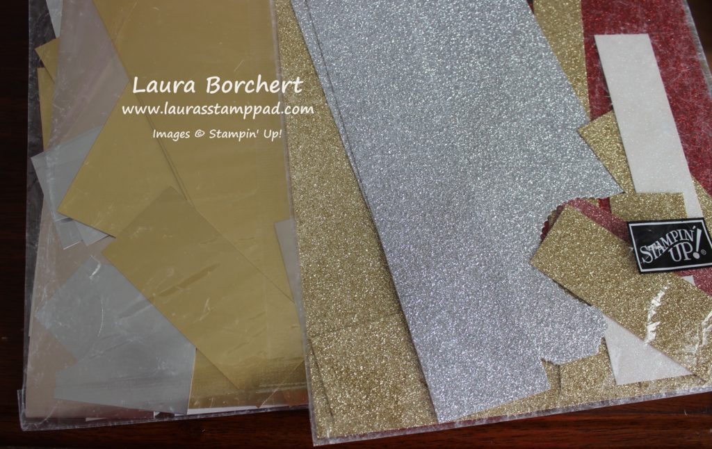 Glimmer & Foil Scraps, www.LaurasStampPad.com