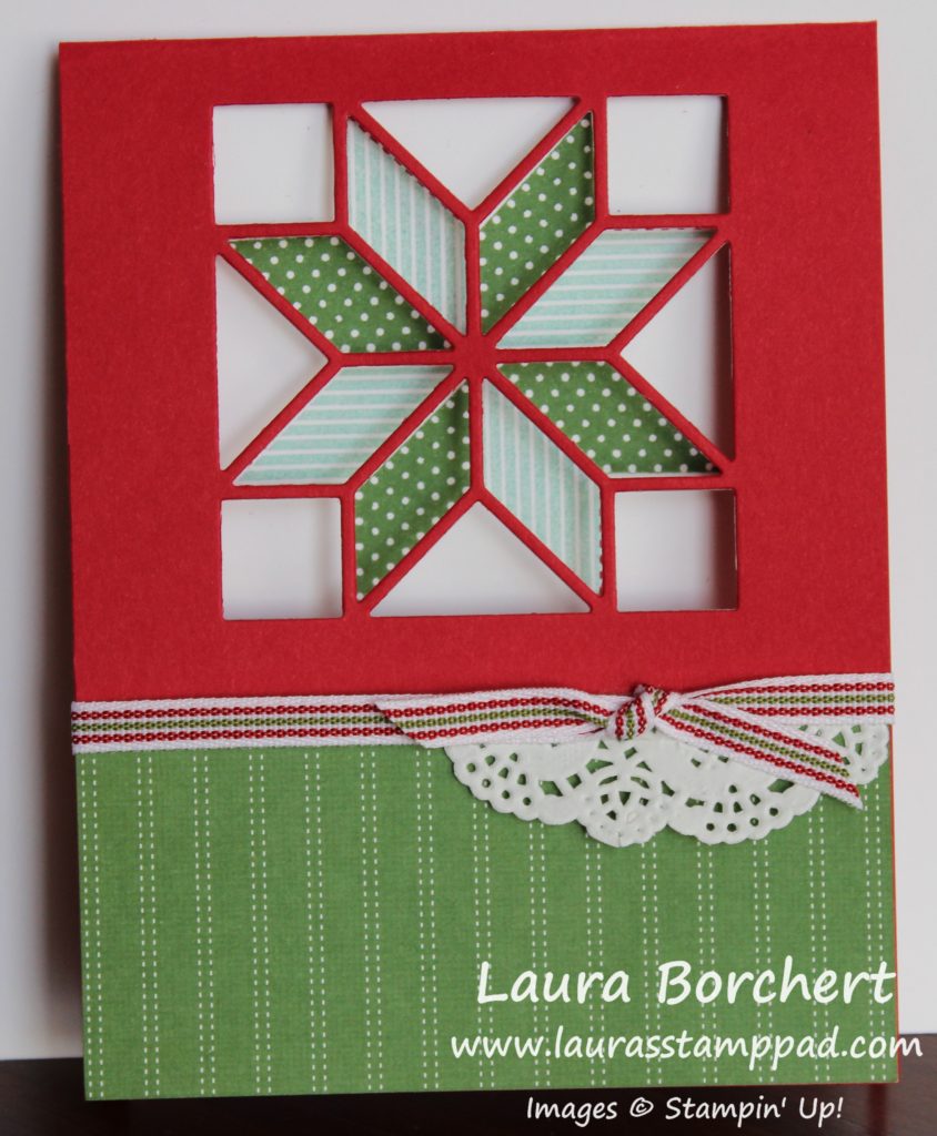 Peek Through Quilt Card, www.LaurasStampPad.com