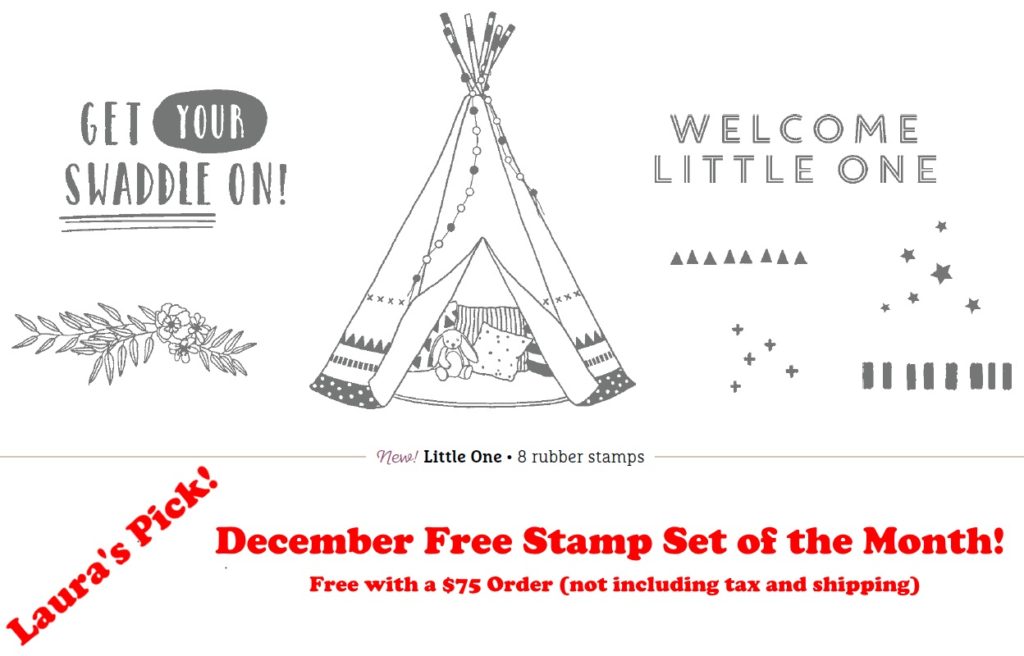 December Free Stamp Set of the Month, www.LaurasStampPad.com