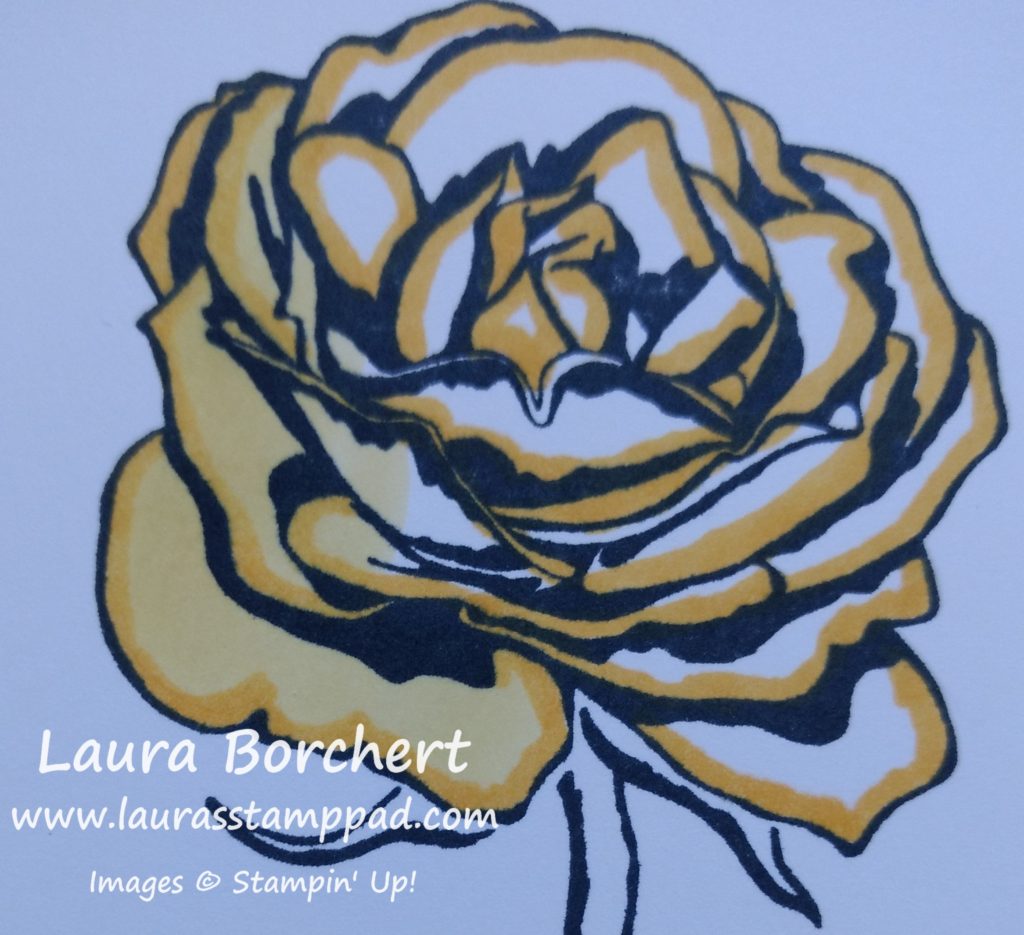 Yellow Rose, www.LaurasStampPad.com
