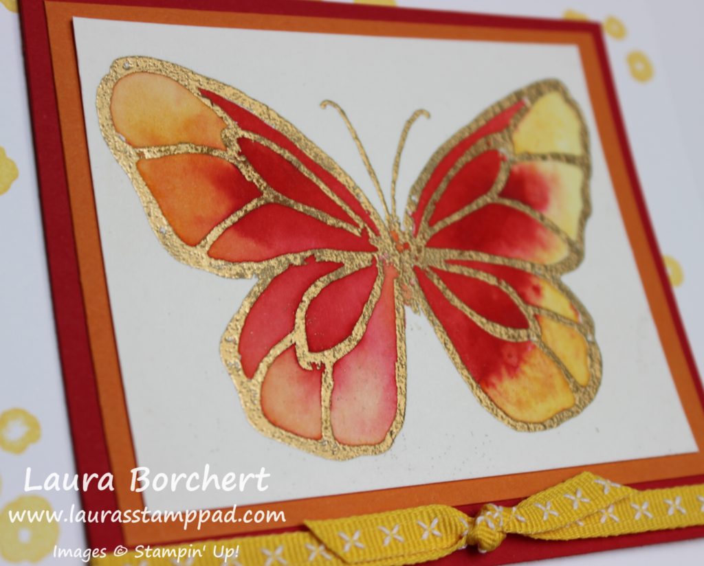 Golden Butterfly, www.LaurasStampPad.com