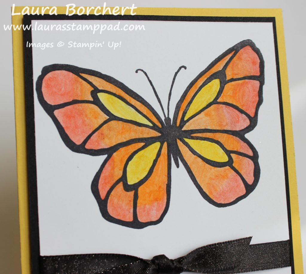Tri Color Butterfly, www.LaurasStampPad.com
