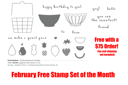 February Free Stamp Set, www.LaurasStampPad.com