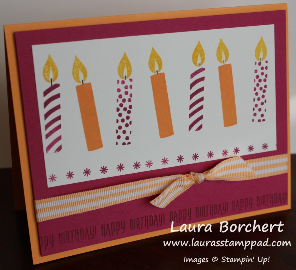 Stepped Up Candle Card, www.LaurasStampPad.com
