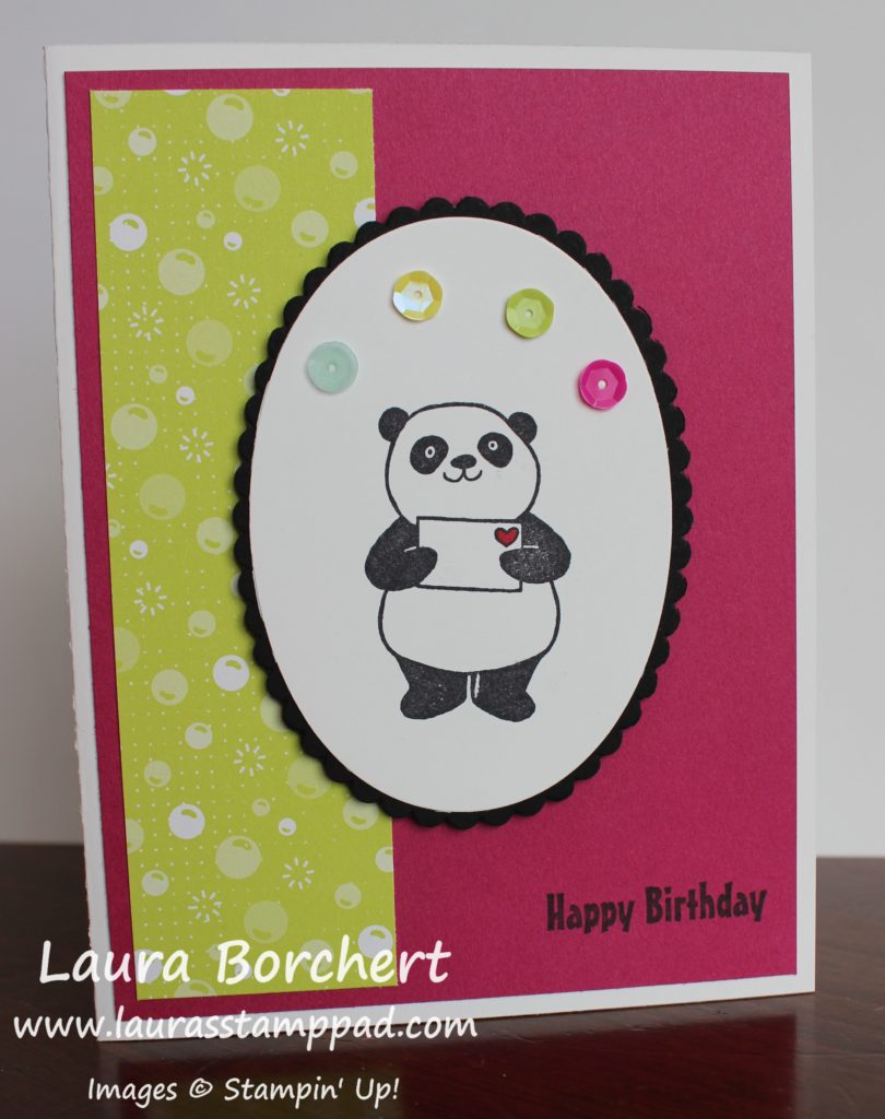 Birthday Love Panda, www.LaurasStampPad.com