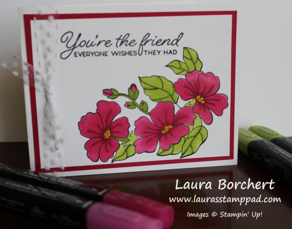 Coloring Flowers with Stampin' Blends, www.LaurasStampPad.com