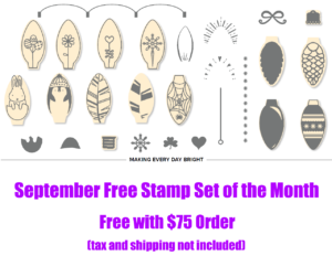 September 2018 Free Stamp Set of the Month, www.LaurasStampPad.com