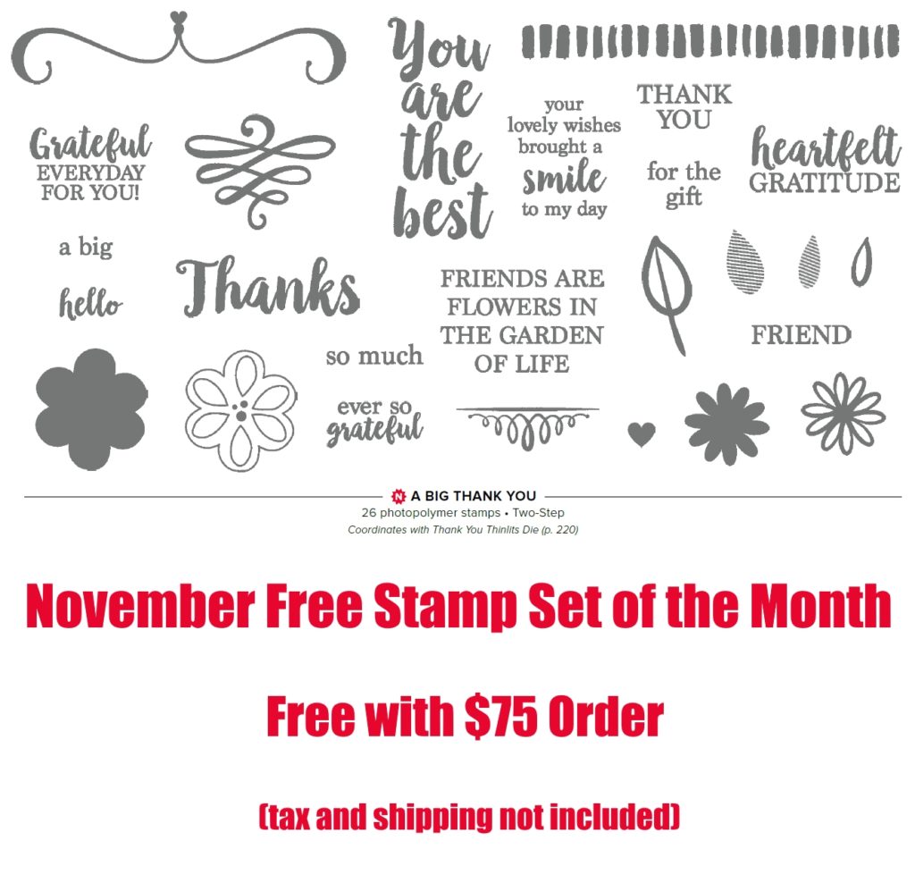 November Free Stamp Set, www.LaurasStampPad.com