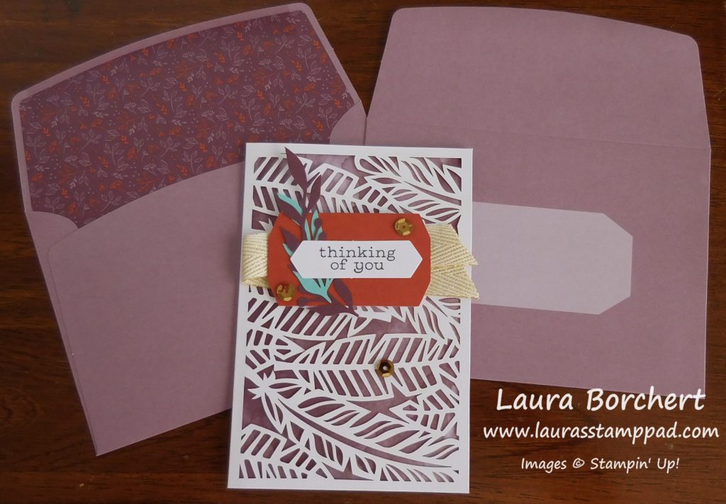 Purple Feather Cards, www.LaurasStampPad.com