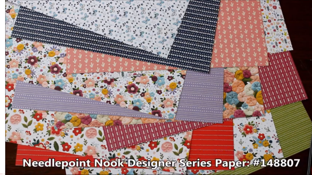 Needlepoint Nook Designer Series Paper, www.LaurasStampPad.com