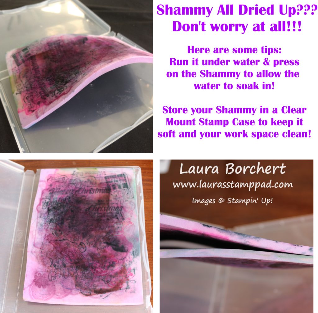 Laura's Quick Tips: Fixing a Dried Up Shammy, www.LaurasStampPad.com