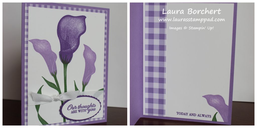 Shades of Purple Lilies, www.LaurasStampPad.com