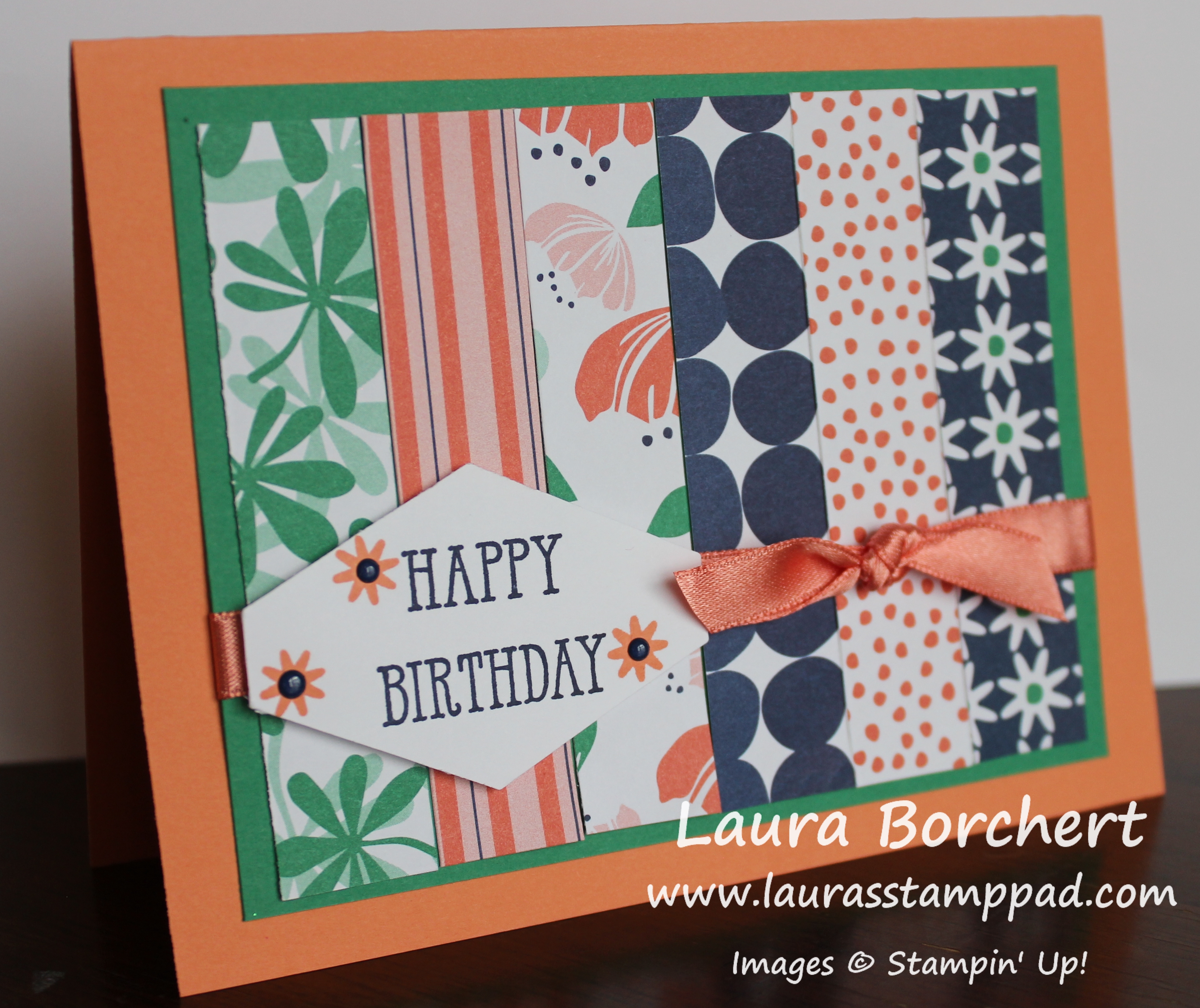 Using All The Happiness Blooms Paper, www.LaurasStampPad.com