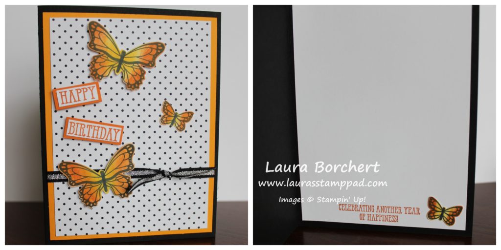 Orange Butterflies, www.LaurasStampPad.com