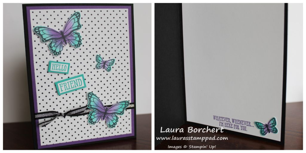 Purple Butterflies, www.LaurasStampPad.com